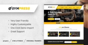 GymPress WordPress Theme