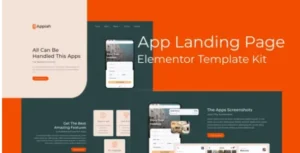 Appiah - App Landing Page Elementor Template Kit