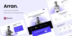 Arran - Personal Portfolio Elementor Template Kit