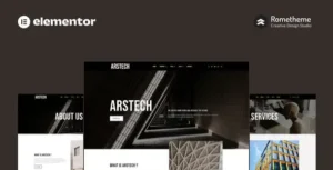 Arstech - Architecture Elementor Pro Full Site Template Kit