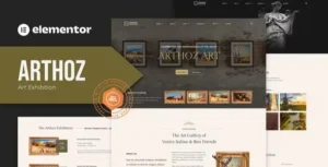 Arthoz - Art Exhibition Elementor Template kit