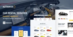 Autodrive - Car Rental & Dealer Elementor Template Kit