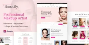 Beautify - Makeup Artist & Hair Stylist Elementor Template Kit