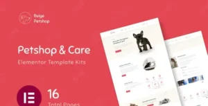 Beige - Pet Shop Woocommerce Elementor Template Kit