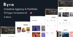 Byra - Creative Agency & Modern Portfolio Elementor Template Kit