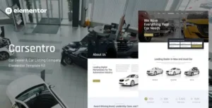 Carsentro - Car Dealer & Listing Company Elementor Template Kit