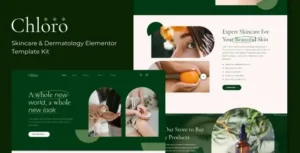 Chloro - Skincare & Dermatology Elementor Template Kit