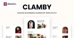 Clamby - Fashion Ecommerce Elementor Template Kit