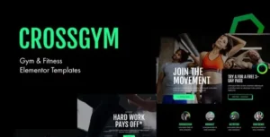 CrossGym - Gym & Fitness Elementor Template Kit