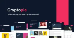 Cryptopia - NFT Crypto Sales Elementor Template Kit