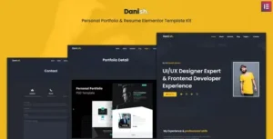 Danish - Personal Portfolio & Resume Elementor Template Kit