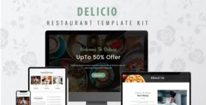 Delicio - Restaurant WordPress Template Kit