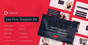 Deprouse - Law Firm & Lawyer Elementor Template Kit