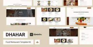 Dhahar - Restaurant Elementor Template Kit