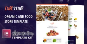 Dillmill - Organic Food Store Elementor Template Kit