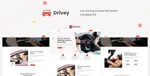 Drivey - Car Driving Course Elementor Template Kit