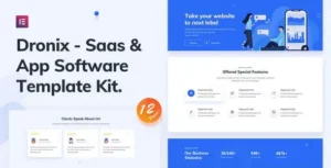 Dronix - SaaS & Startup Elementor Template Kit