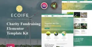 Ecoife - Charity Fundraising Elementor Template Kit