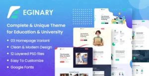 Eginary - Online Education Elementor Template Kit