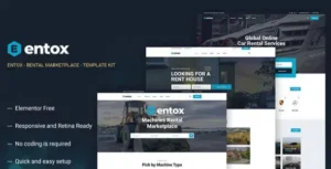 Entox - Car Rental Marketplace Elementor Template Kit