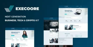 Execoore - Tech & Fintech Crypto Elementor Template Kit