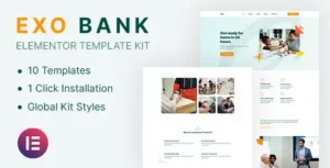 Exobank - Financial Elementor Template Kit