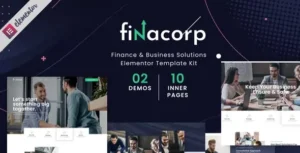 FinaCorp - Finance Corporate Elementor Template Kit