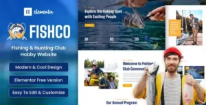 Fishco - Fishing & Hunting Club Elementor Template Kit