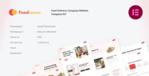 FoodSense Food Delivery Elementor Template Kit