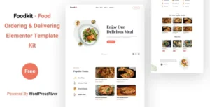 Foodkit - Food Ordering & Delivering Elementor Template Kit