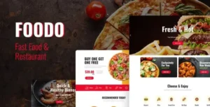 Foodo - Fast Food & Pizza Elementor Template Kit