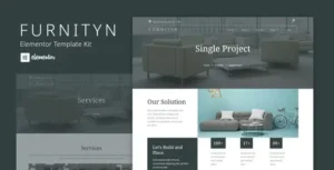 Furnityn - Interior Design Elementor Kit Template