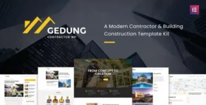 Gedung- Contractor & Building Construction Elementor Template Kit