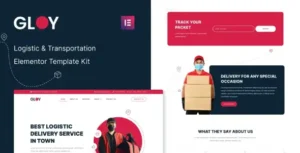 Gloy - Logistic & Transportation Delivery Elementor Template Kit