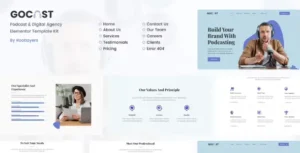 Gocast - Podcast & Digital Agency Template Kit