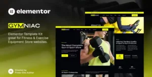 Gymniac - Fitness & Exercise Equipment Store Elementor Template Kit