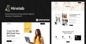 Hirelab - Human Resource & Recruitment Agency Elementor Template Kit