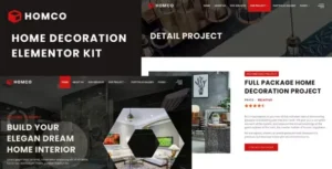 Homco - Home Interior Design Services Elementor Template Kit