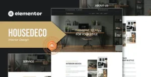 Housedeco - Interior Design Elementor Template Kit