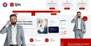 Ijin - Legal Business & Tax Consultant Services Elementor Template Kit