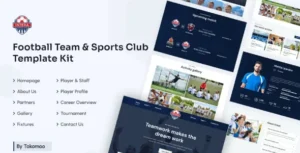 Intera Football Team & Sports Club Elementor Template Kit