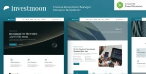 Investmoon – Finance & Investment Manager Elementor Template Kit