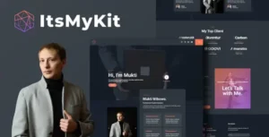ItsMyKit - Dark Creative Portfolio Elementor Template Kit