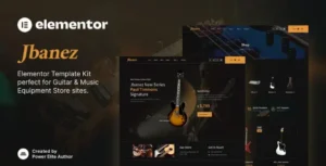 Jbanez – Guitar & Music Equipment Store Elementor Template Kit