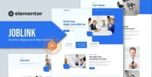 Jobslink – Human Resource & Recruitment Agency Elementor Template Kit