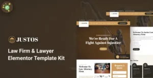 Justos - Law Firm & Lawyer Elementor Template Kit