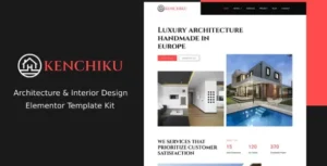 Kenchiku - Architecture & Interior Design Elementor Template Kit