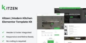 Kitzen Modern Kitchen Elementor Template Kit