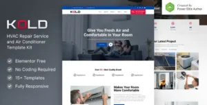 Kold – Air Conditioner & HVAC Repair Service Elementor Template Kit