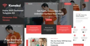 Koneksi - Home Wifi Internet Services Elementor Template Kit